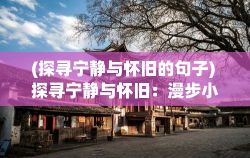 (探寻宁静与怀旧的句子) 探寻宁静与怀旧：漫步小小小镇的幽静巷道，品味岁月沉淀下的文化风情